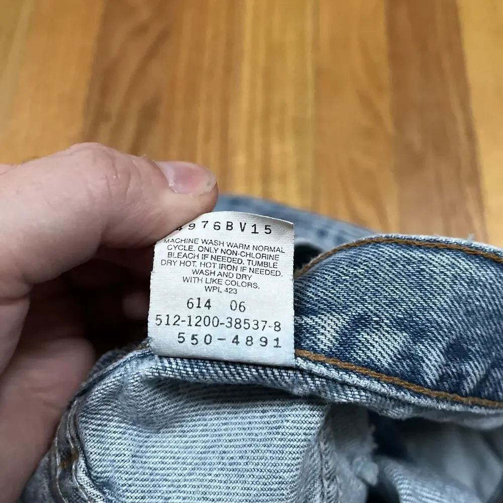 Vintage Levis 550 Jeans 34x30 (38Tag) Blue Relaxed Made in USA‎ 90s Y2K Denim